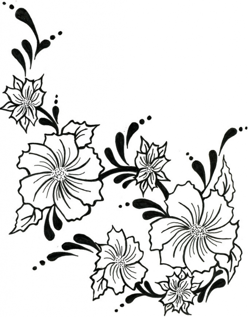 Flower Vines Drawing at GetDrawings | Free download