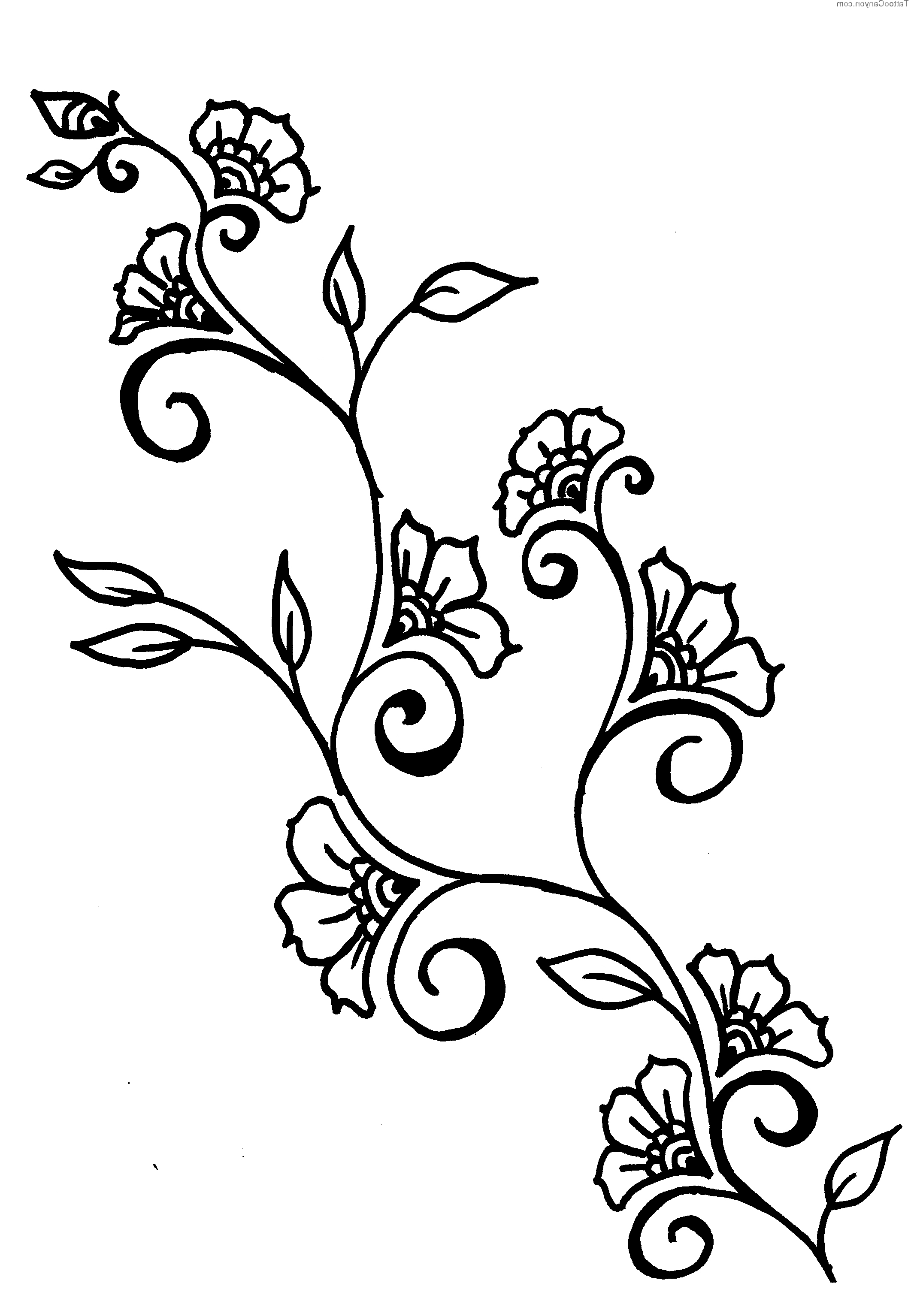 Flower Vines Drawing at GetDrawings | Free download