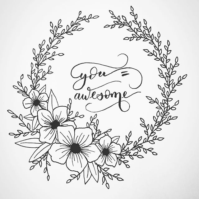 Flower Wreath Drawing at GetDrawings | Free download