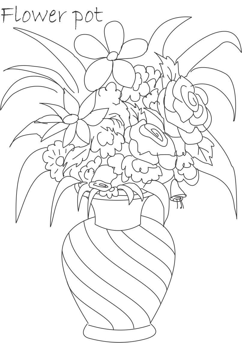 Flowerpot Drawing at GetDrawings | Free download