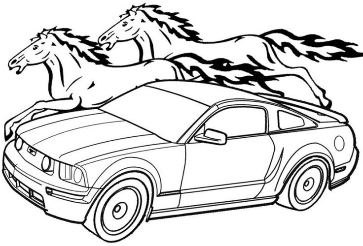 Ford Mustang Drawing at GetDrawings | Free download