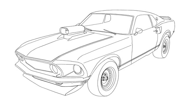 Ford Mustang Drawing