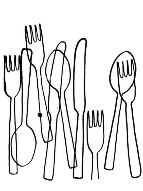 Fork Drawing at GetDrawings | Free download