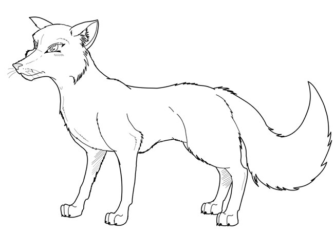 Fox Outline Drawing at GetDrawings | Free download