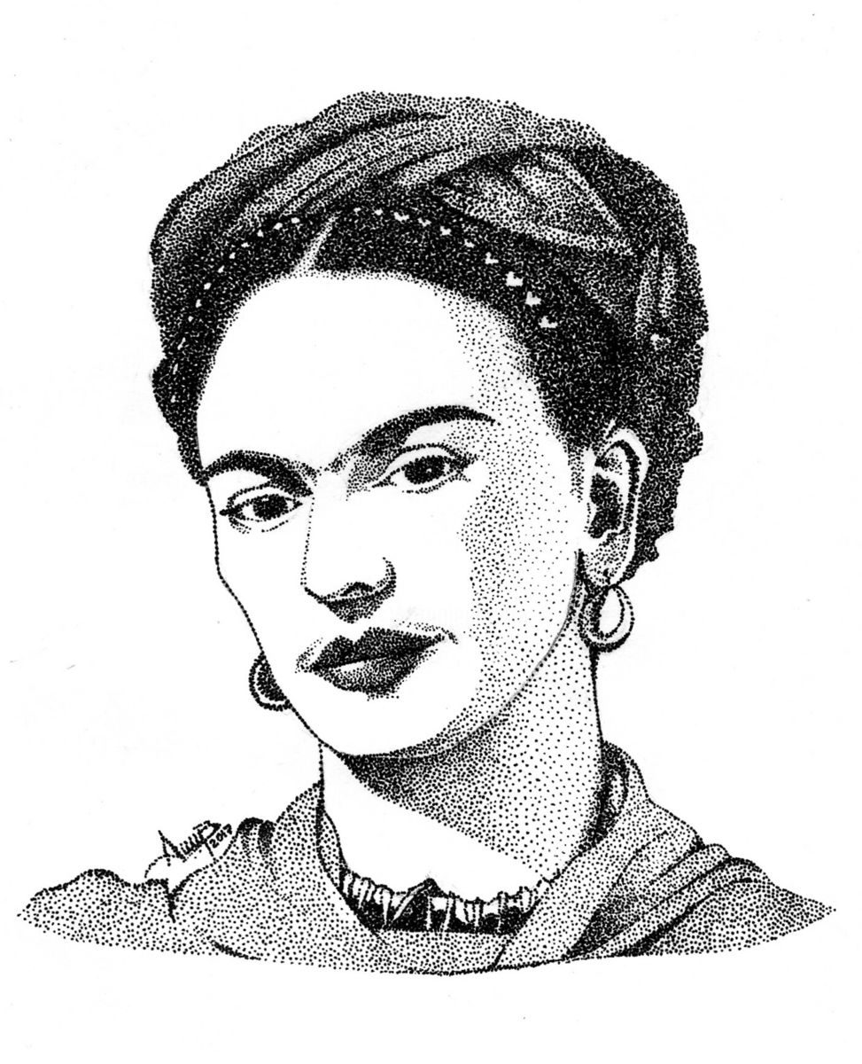 Lista Imagen Dibujos De Frida Kahlo A Lapiz Mirada Tensa