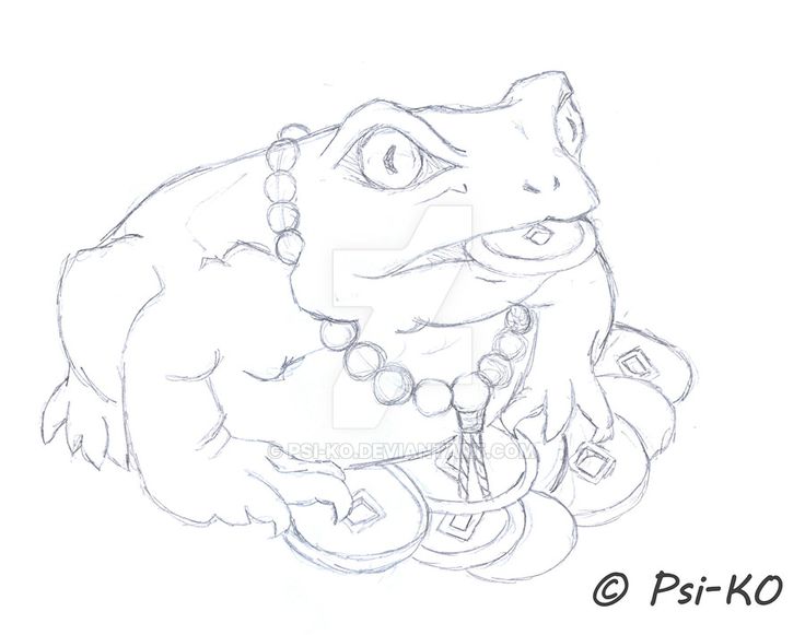 frog jumping line drawing