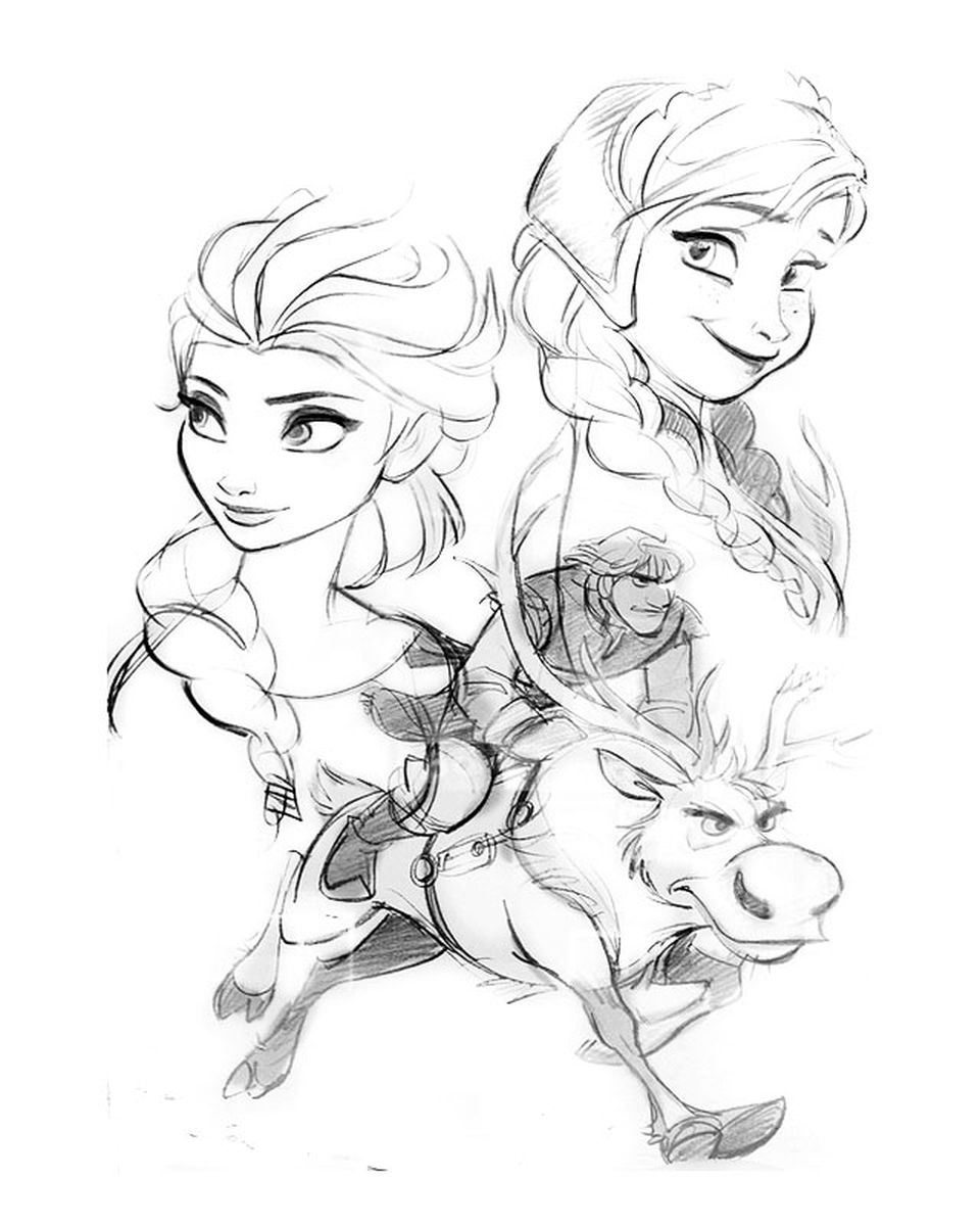 Frozen Characters Drawing at GetDrawings Free download