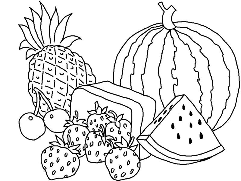 fruits drawing for colouring 32