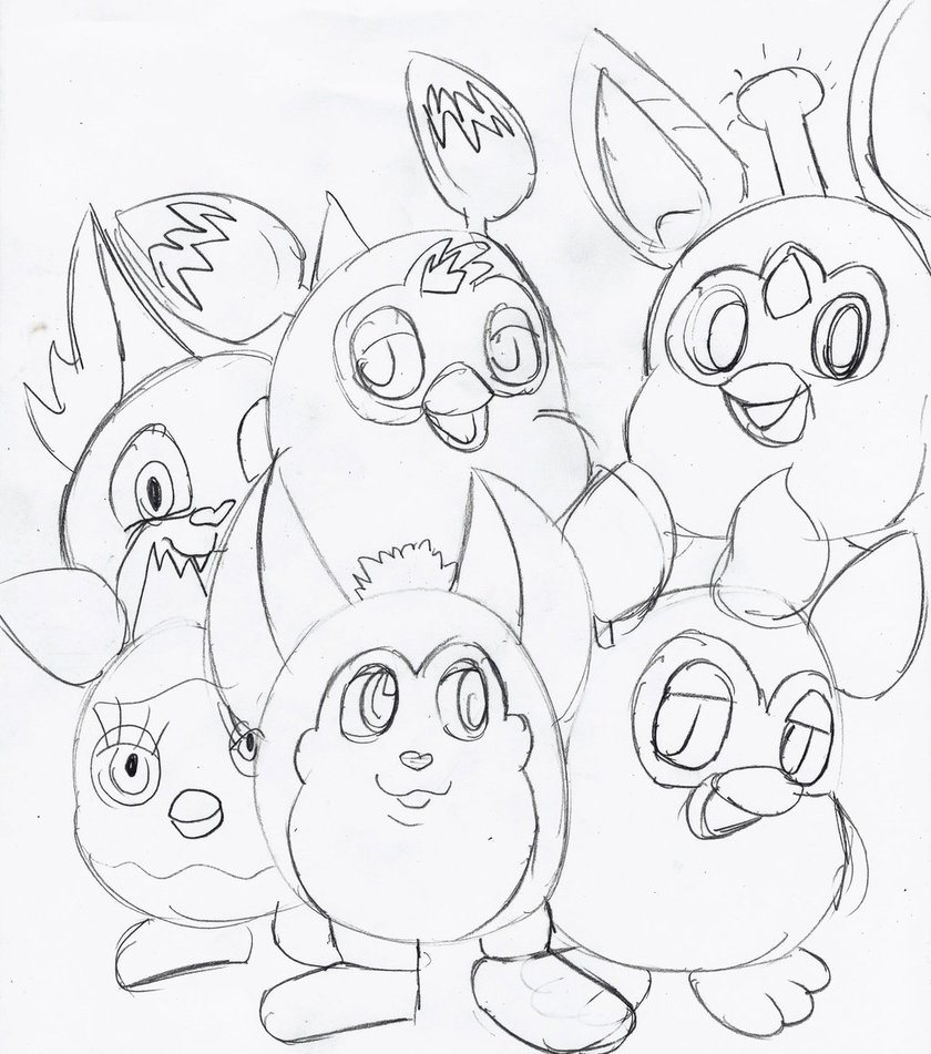 Furby Drawing at GetDrawings | Free download