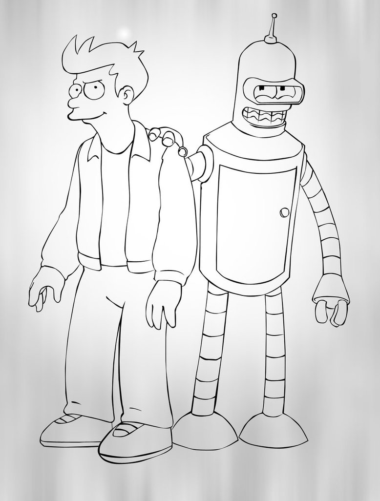 778x1026 Futurama Fry And Bender By Dada0016.