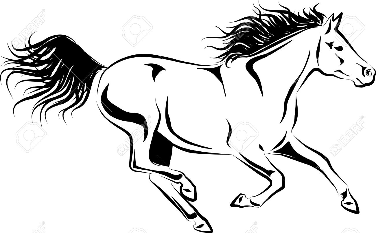 Galloping Horse Drawing at GetDrawings Free download