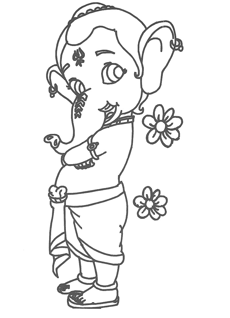 Ganesh Line Drawing at GetDrawings | Free download