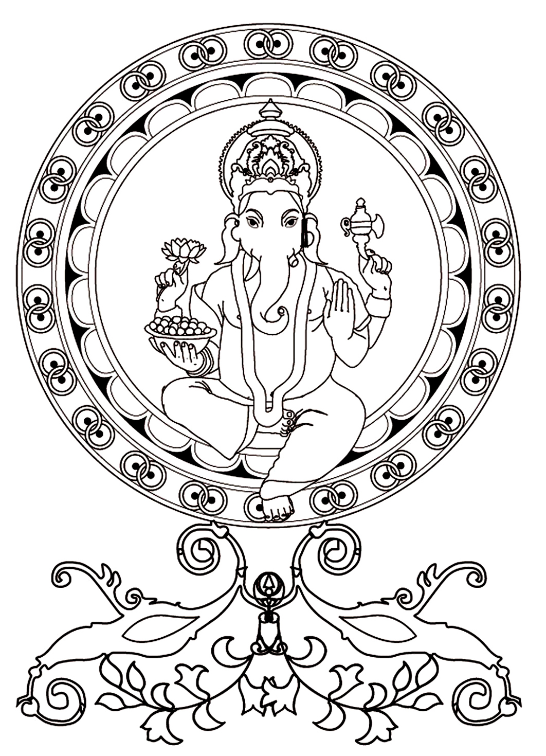 Ganesha Color Drawing at GetDrawings Free download