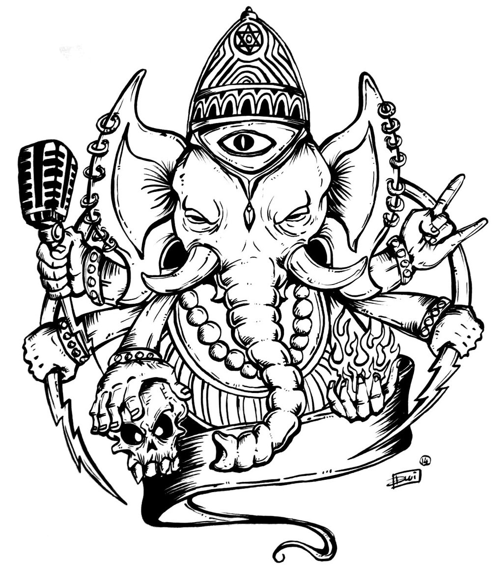 Ganesha Line Drawing at GetDrawings Free download