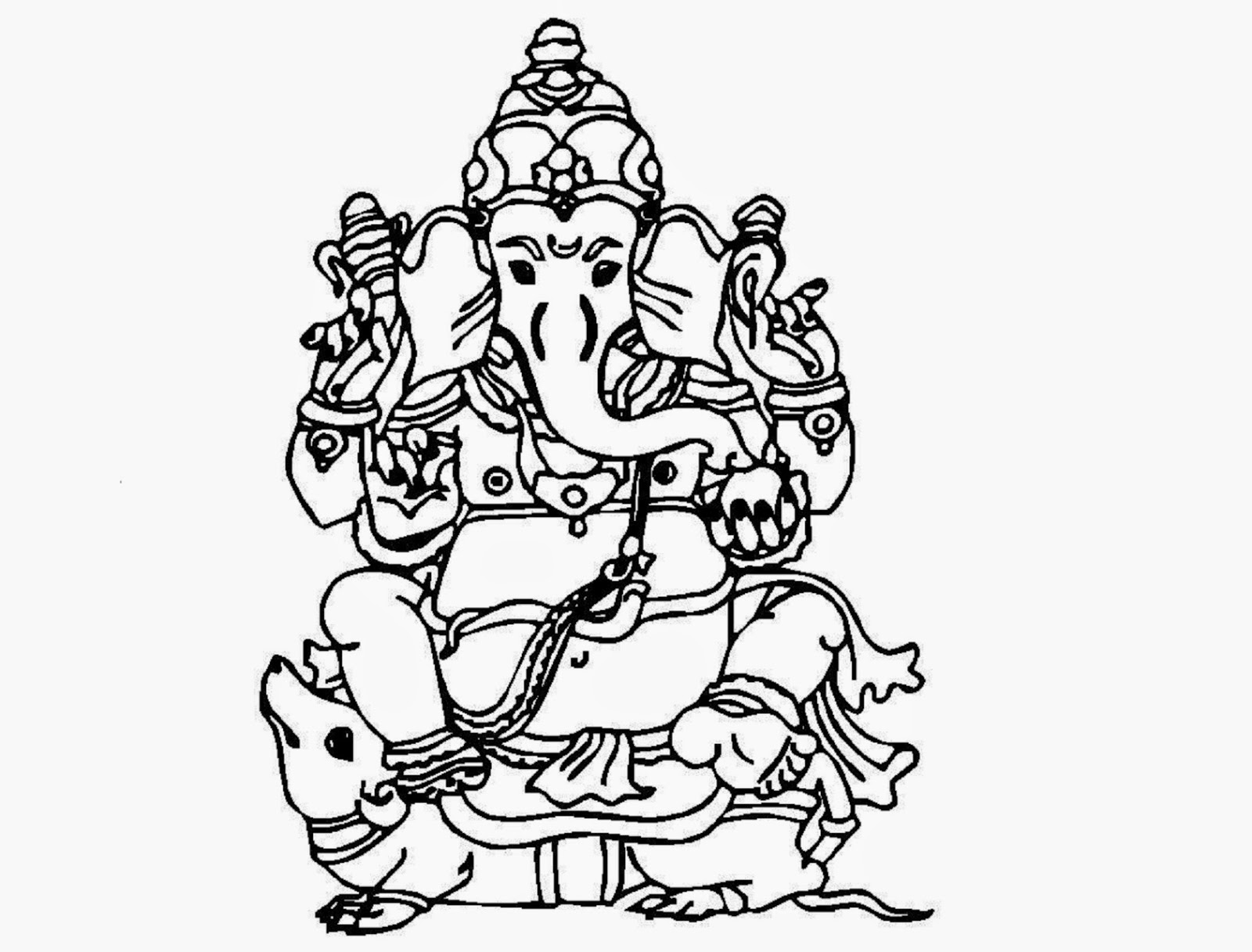 Ganpati Sketch at PaintingValley.com | Explore collection of Ganpati Sketch