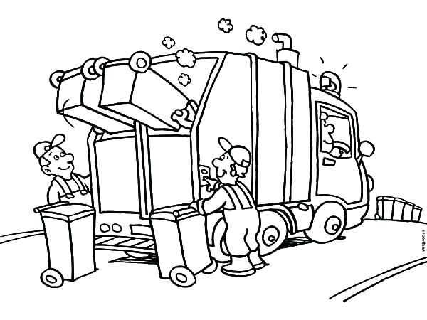garbage man coloring pages for kids - photo #1