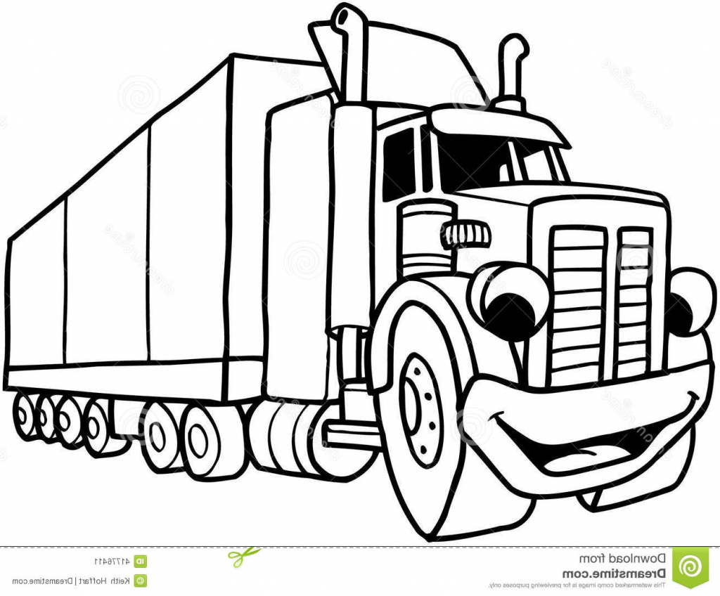 garbage truck drawing realistic