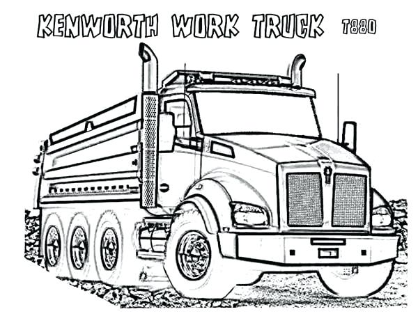 easy garbage truck drawing