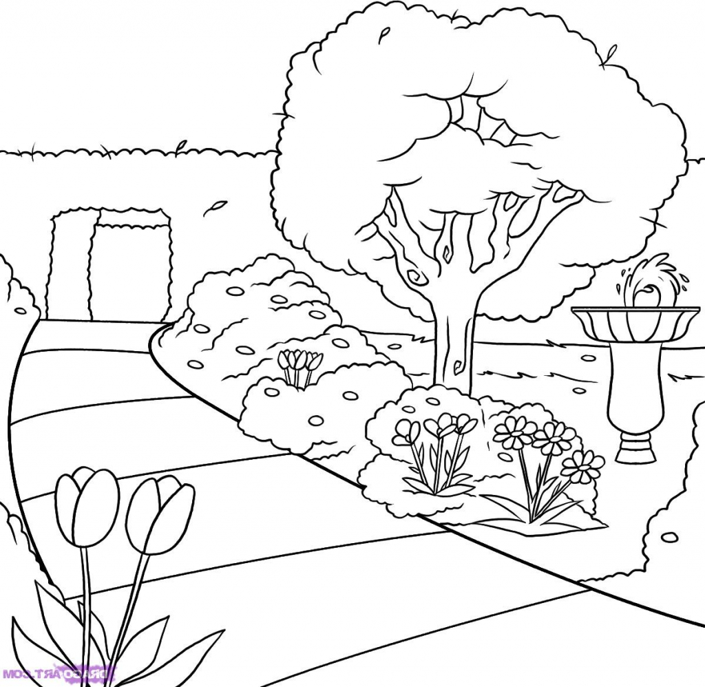 Garden Drawing For Kid at GetDrawings | Free download