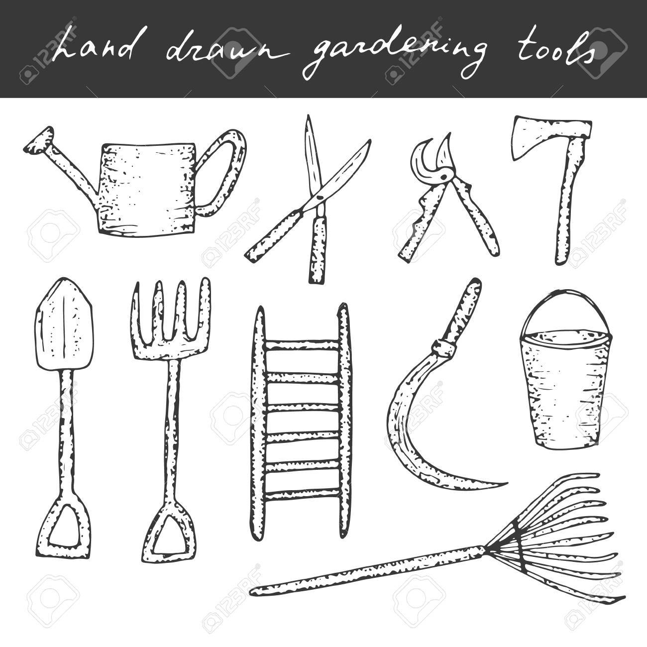 Gardening Tools Drawing at GetDrawings | Free download