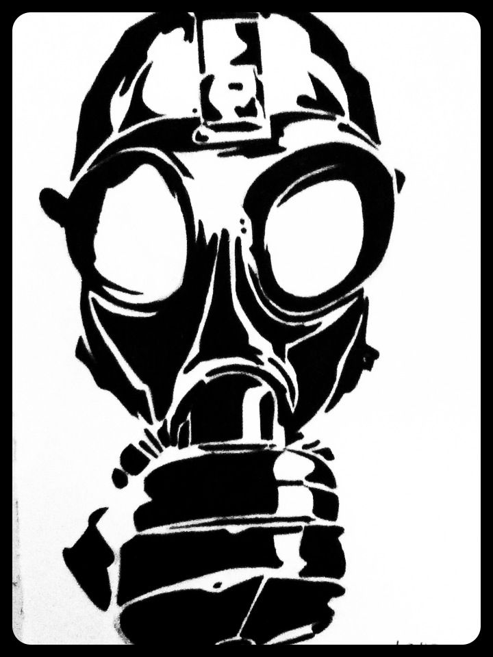 gas mask drawing basic