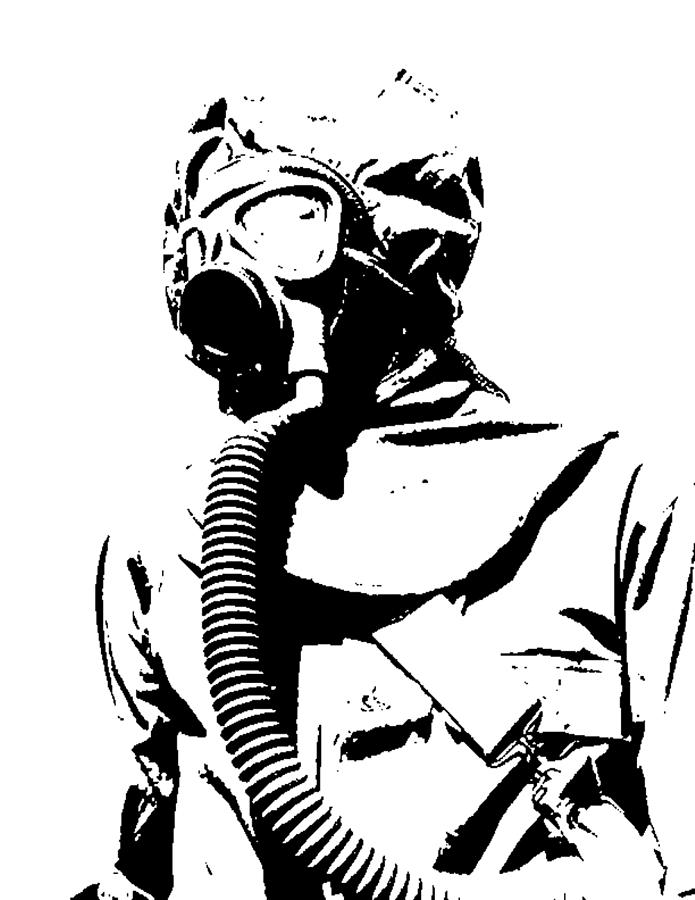 ww1 gas mask drawing easy