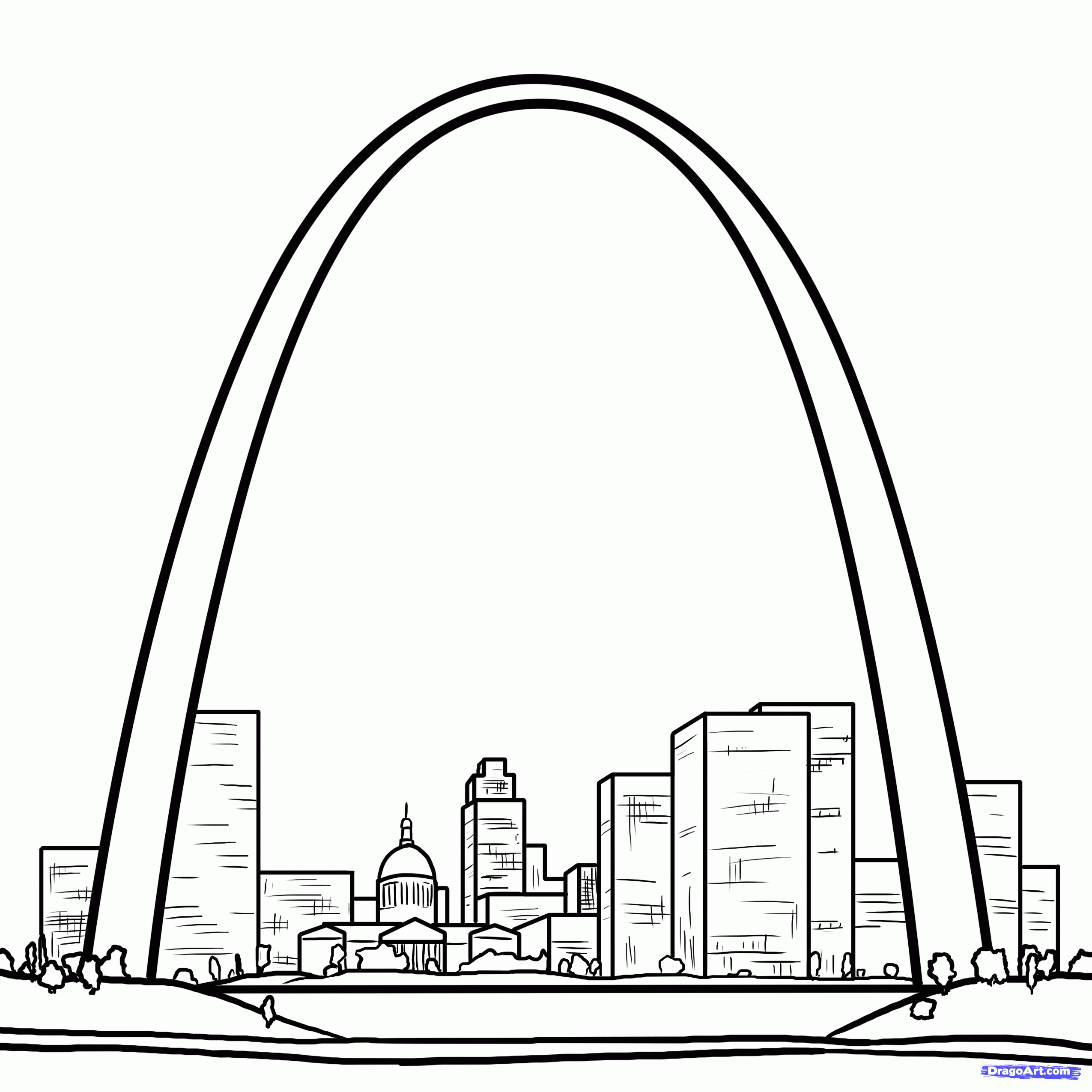 Gateway Arch Drawing at GetDrawings | Free download