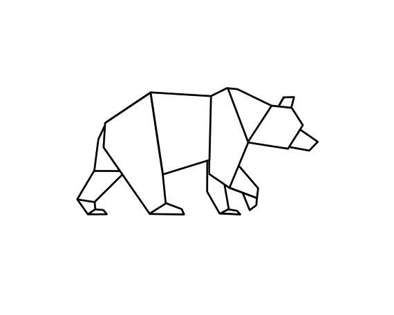 geometrical shapes drawing animals