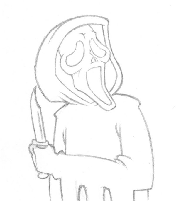 Scream Mask Coloring Pages