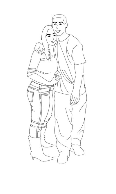 Girl And Boy Hugging Drawing at GetDrawings | Free download