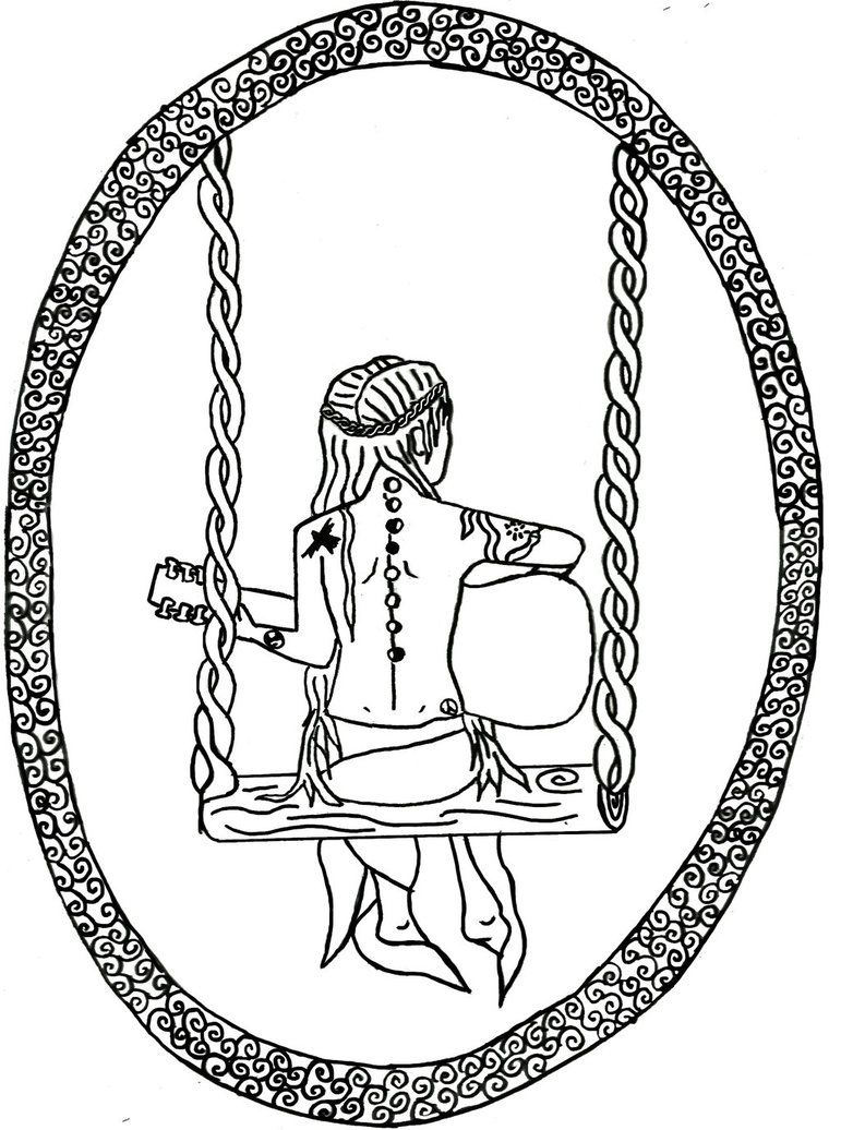 Girl On Swing Drawing at GetDrawings | Free download