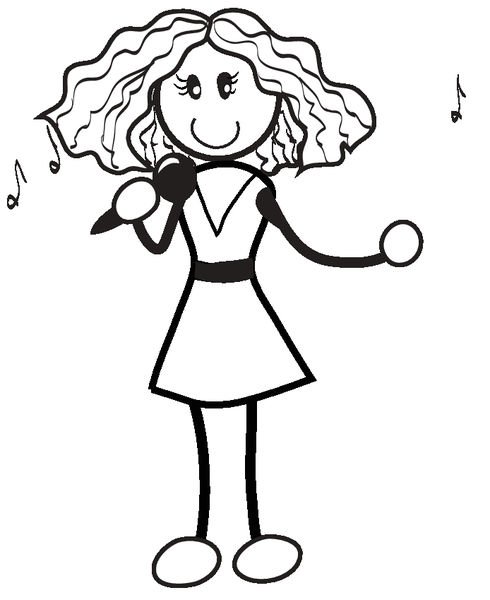 Girl Singing Drawing at GetDrawings | Free download