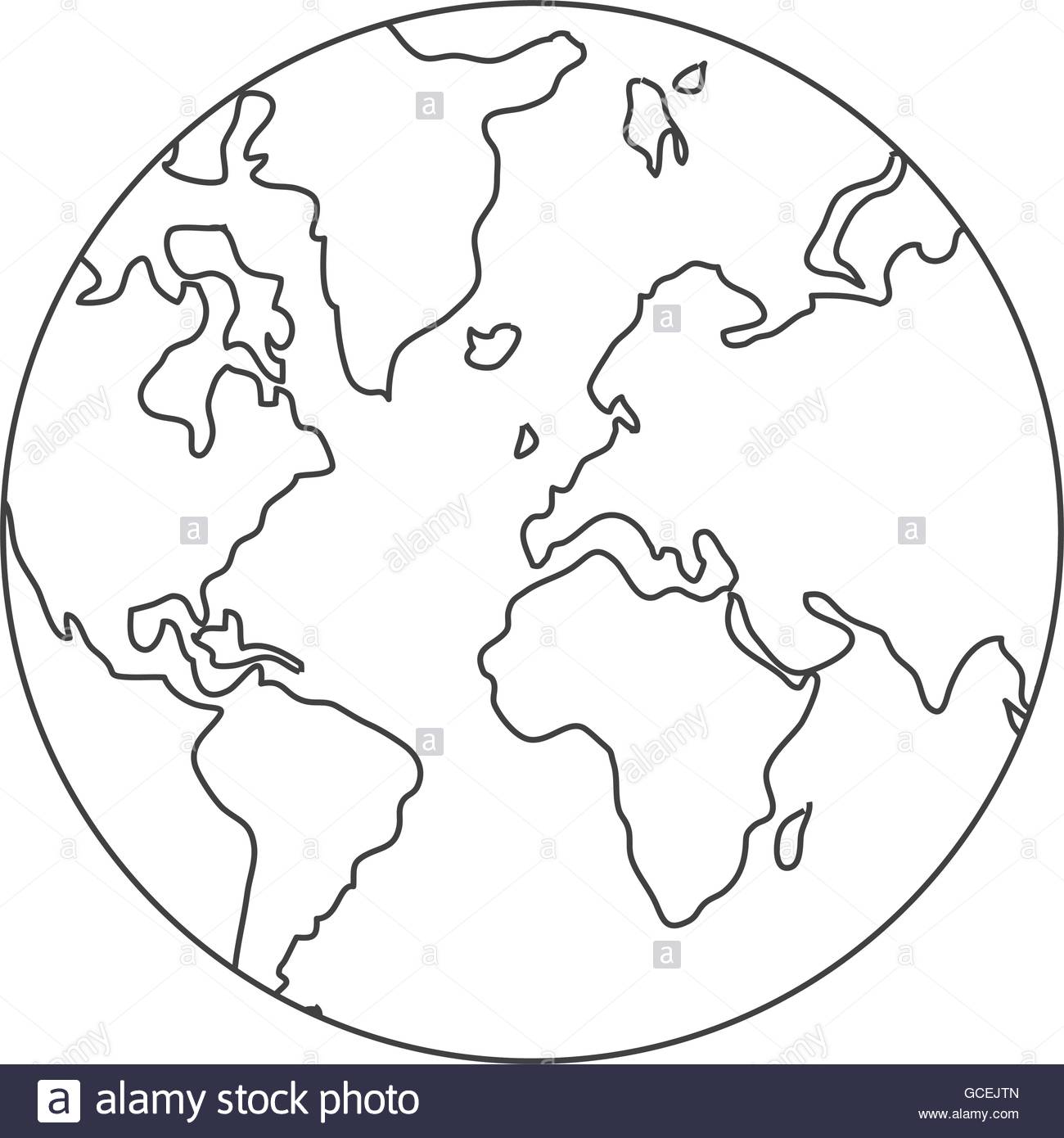 Globe Line Drawing at GetDrawings Free download