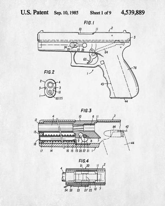 Glock Drawing at GetDrawings | Free download