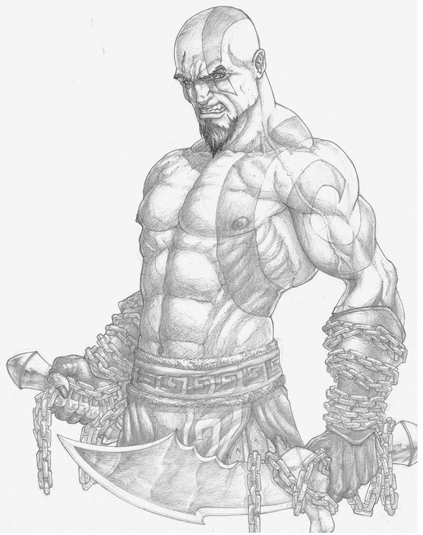 God Of War Drawing at GetDrawings | Free download