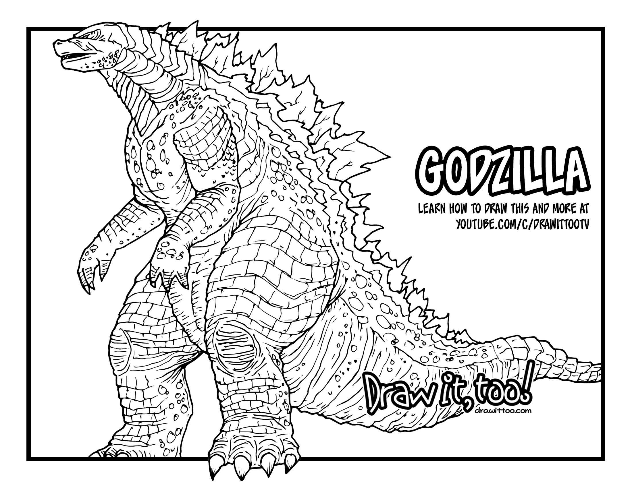 Godzilla Drawing at GetDrawings | Free download