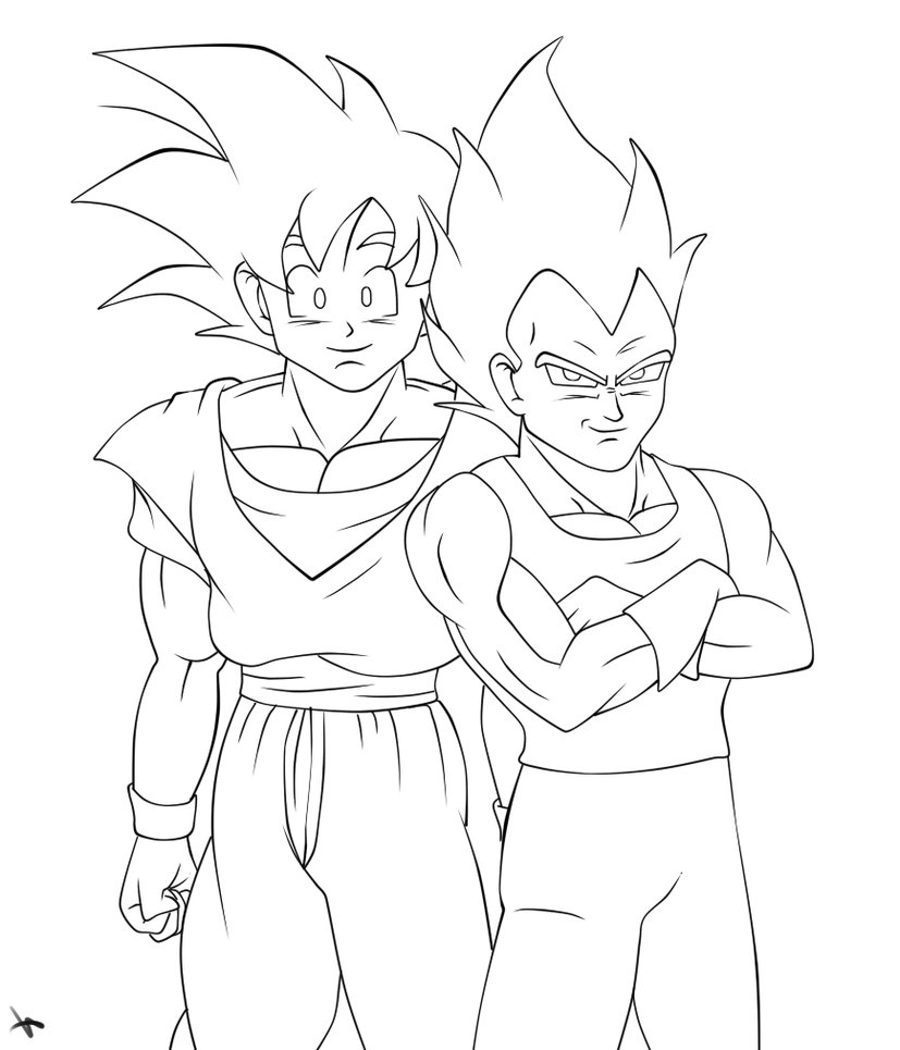 Goku And Vegeta Drawing at GetDrawings Free download