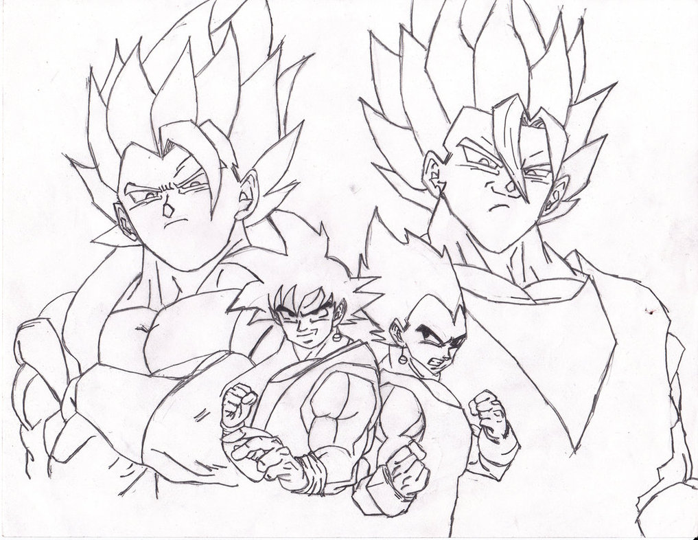 Goku And Vegeta Drawing at GetDrawings | Free download