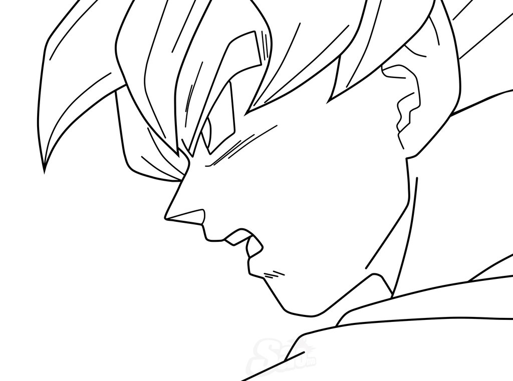 Goku Face Drawing at GetDrawings | Free download