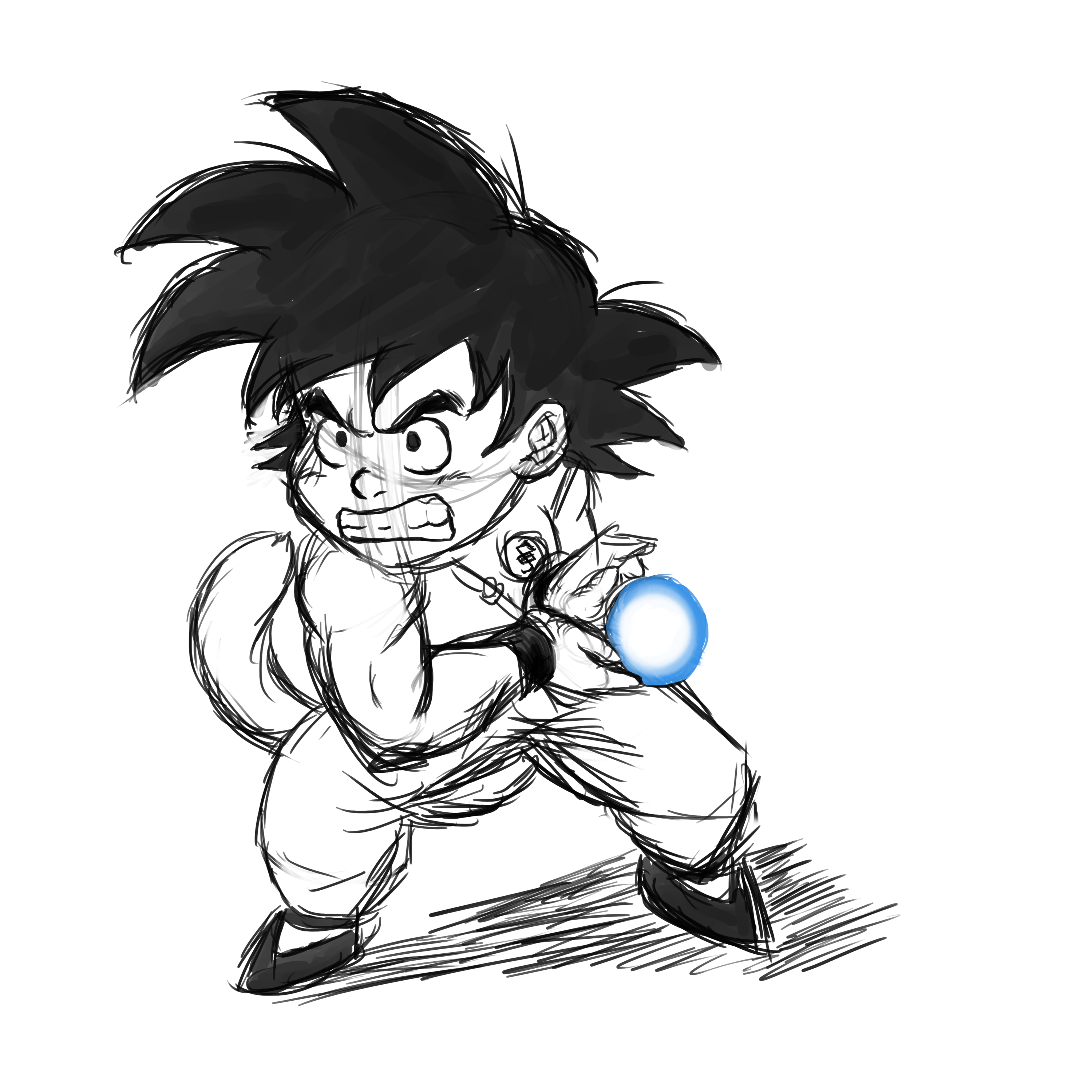 Goku Sketch Drawing at GetDrawings Free download