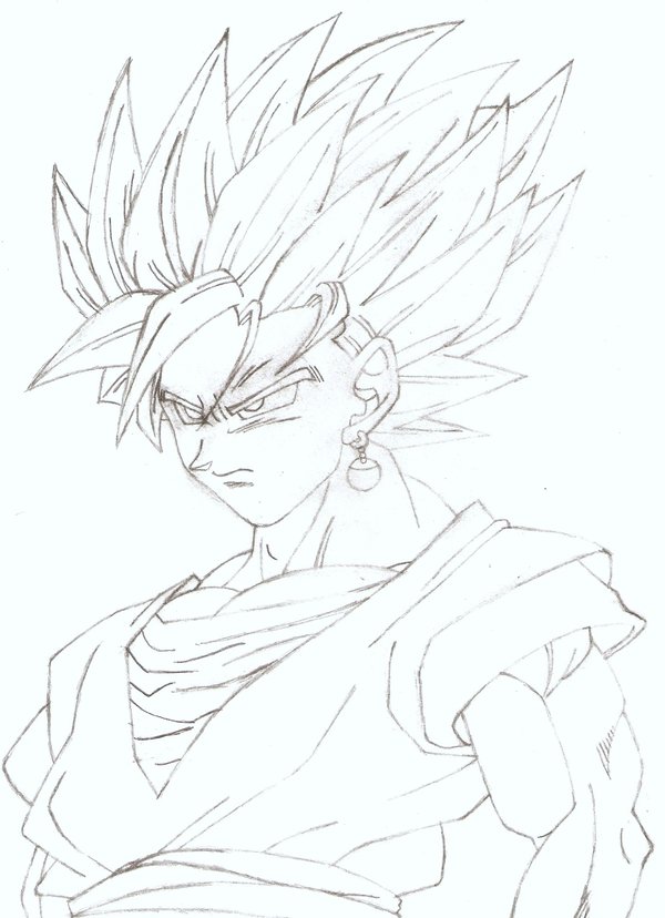 Goku Super Saiyan 2 Drawing At Getdrawings 