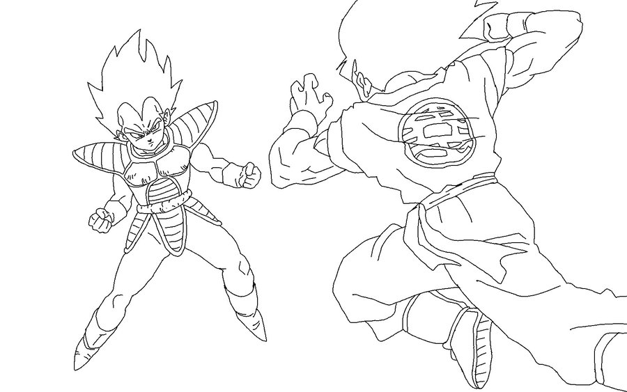 Goku Vs Vegeta Drawing At Getdrawings Free Download
