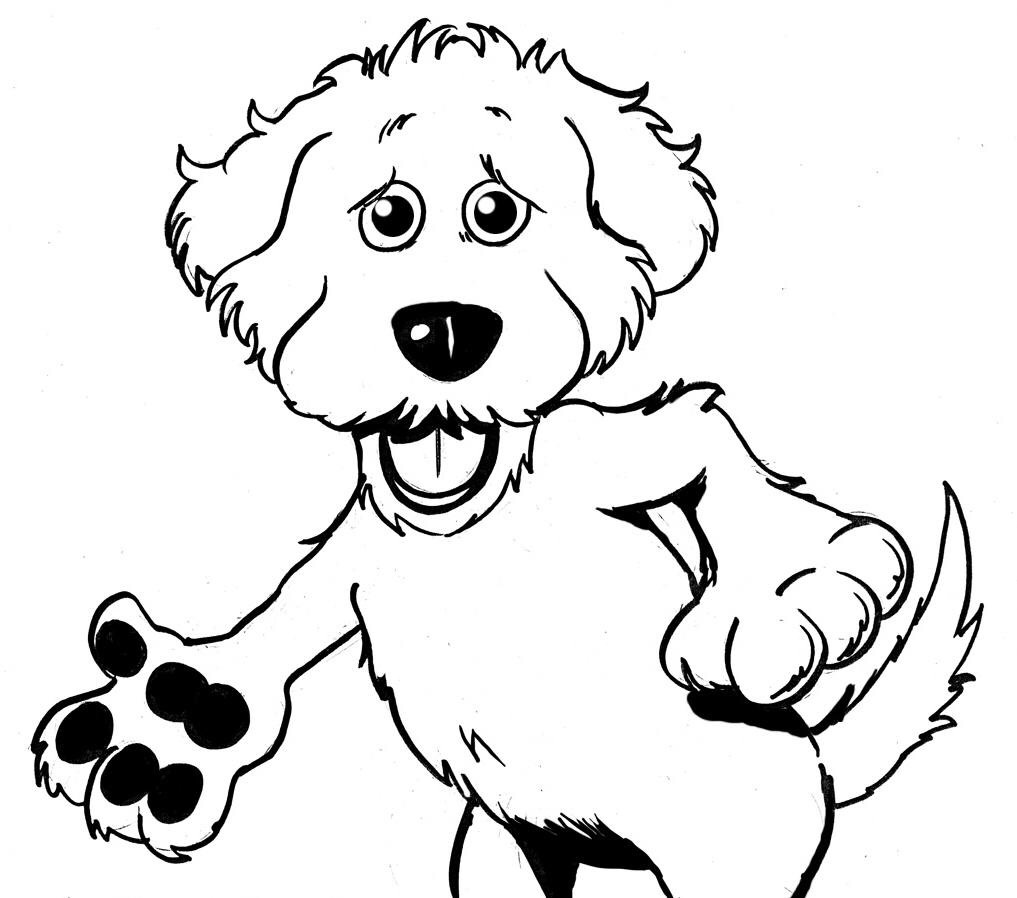 Mini Golden Doodle Coloring Pictures - Goldendoodle Dog Pages Coloring