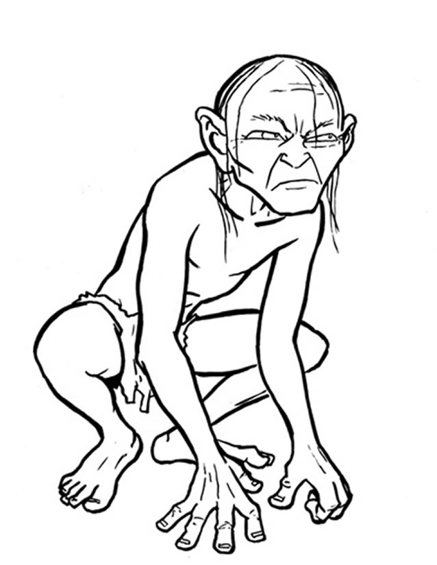 Gollum Drawing at GetDrawings | Free download