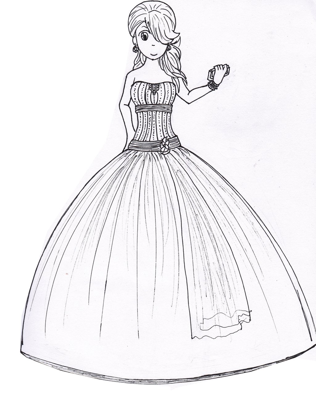 Gown Drawing at GetDrawings | Free download
