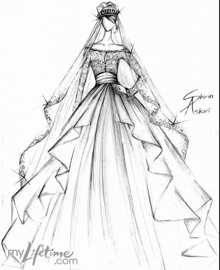 Gown Drawing at GetDrawings | Free download