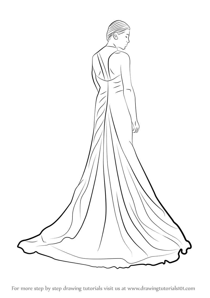 Gown Drawing at GetDrawings | Free download