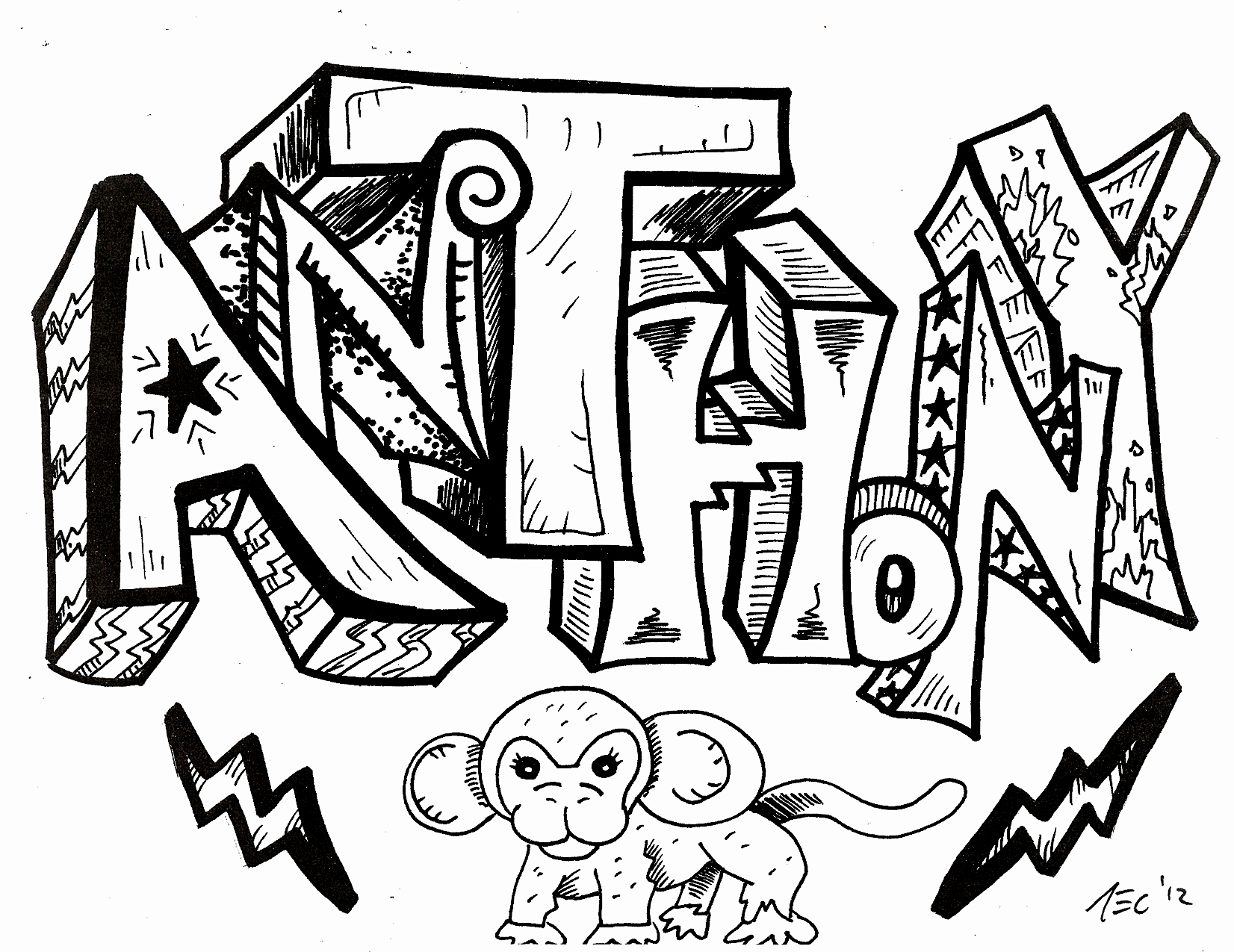 Graffiti Letters Drawing At Getdrawings Com Free For Personal Use