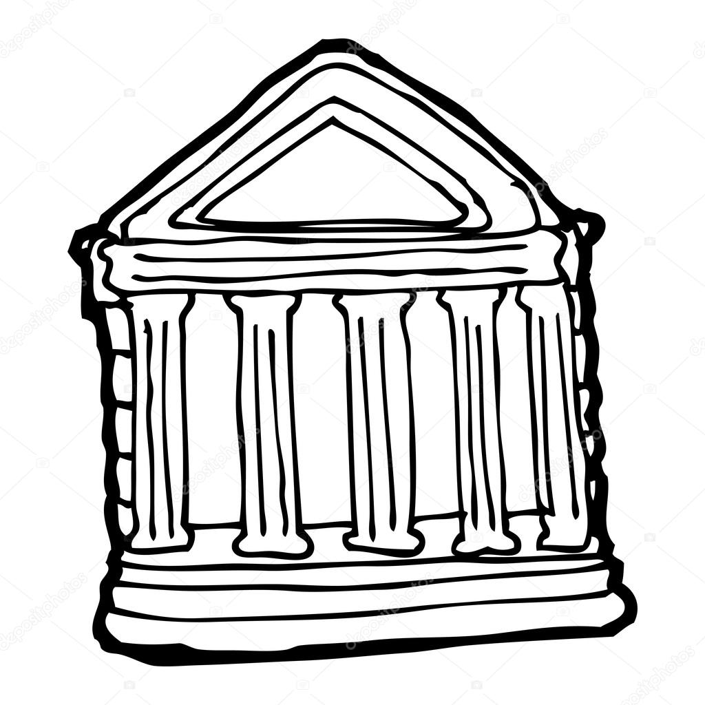Greek Pillar Drawing at GetDrawings | Free download