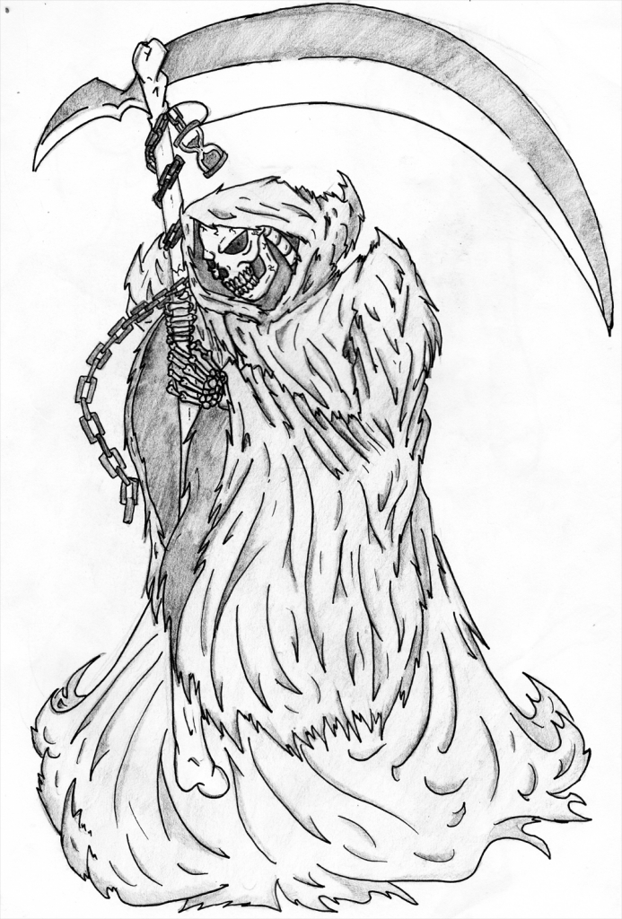 Grim Reaper Pencil Drawing at GetDrawings Free download
